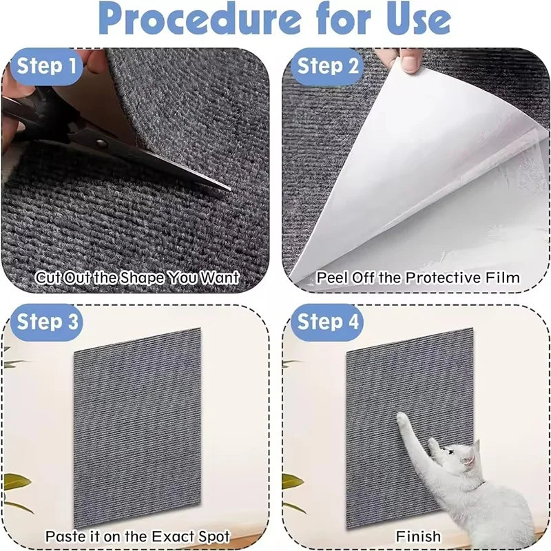 Trimmable Cat Scratch Mat – Sofa, Wall, Corner & Furniture Protector