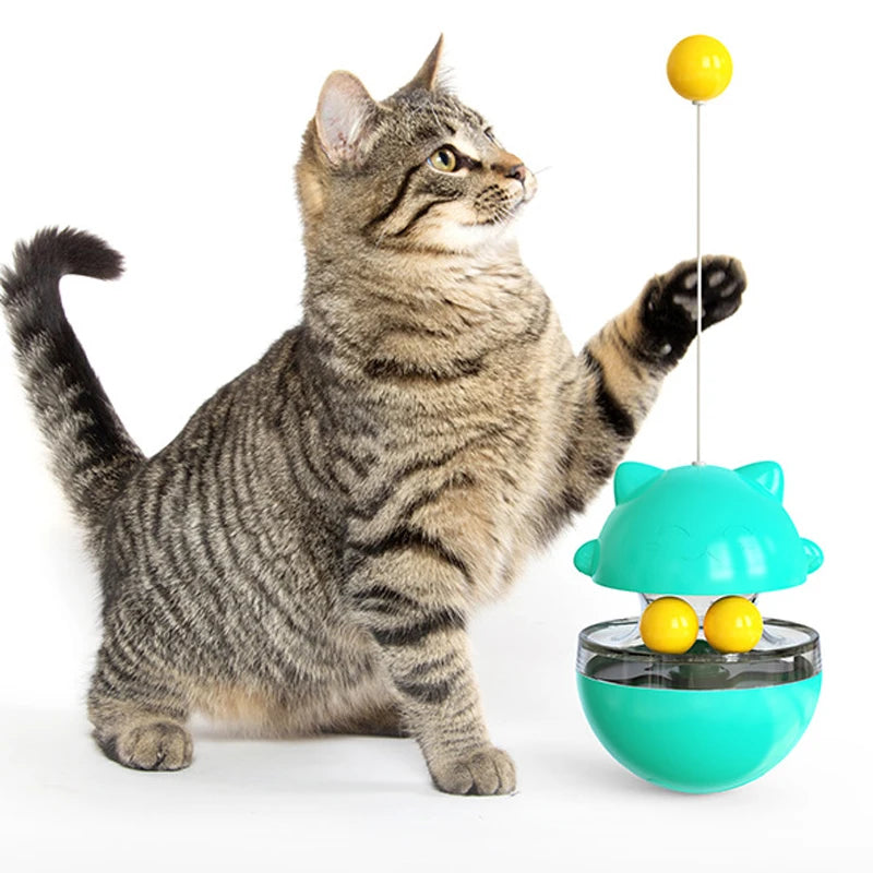 Cat Food Dispensing Ball Toy – Interactive Tumbler Treat Feeder for Cats