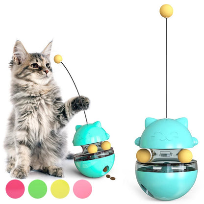 Cat Food Dispensing Ball Toy – Interactive Tumbler Treat Feeder for Cats