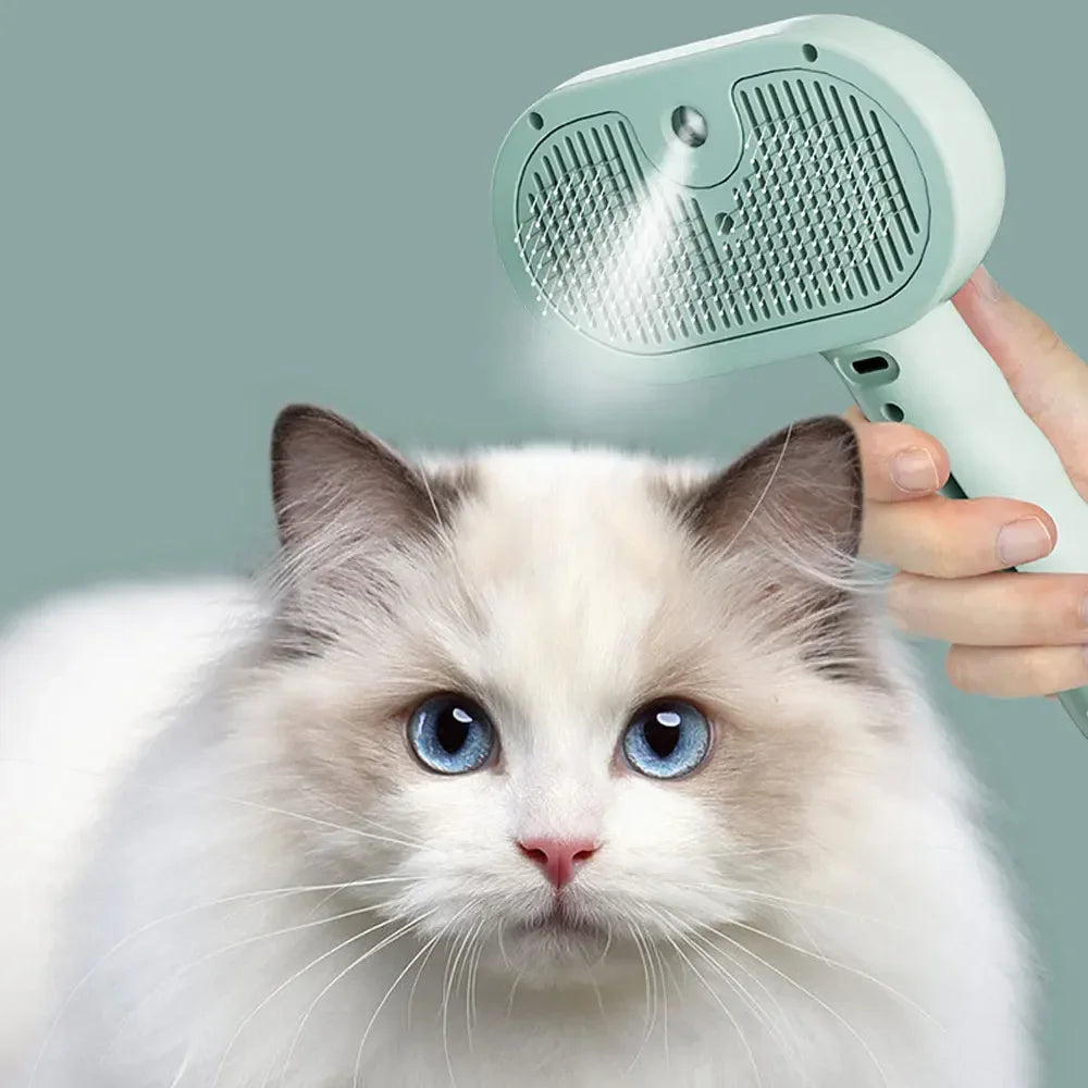 Water Mist Pet Grooming Comb – Anti-Static Hair Remover for Cats & Dogs