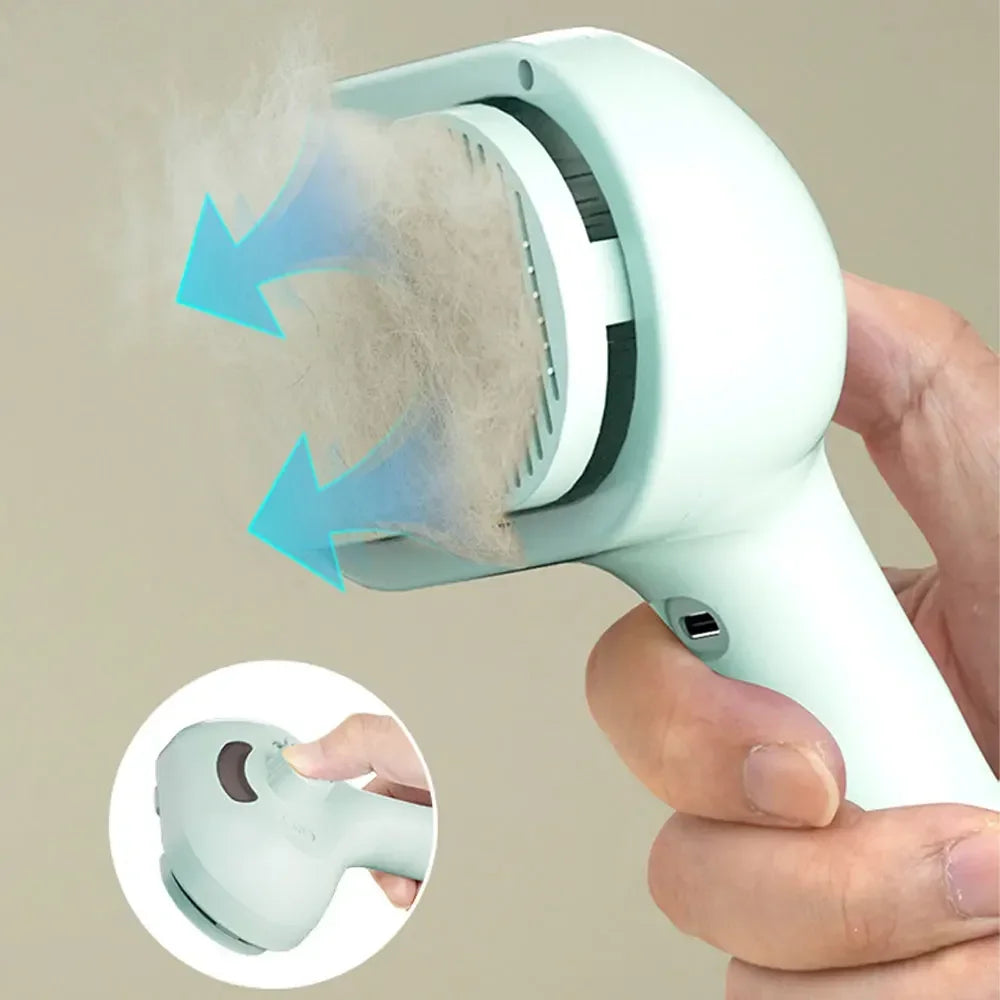 Water Mist Pet Grooming Comb – Anti-Static Hair Remover for Cats & Dogs
