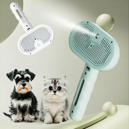 Water Mist Pet Grooming Comb – Anti-Static Hair Remover for Cats & Dogs